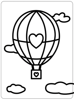 zandtekening luchtballon